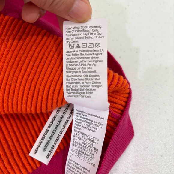 J Crew Cropped Ribbed Cardigan Sweater Women S Hot Pink Orange Twee Clueless - Picture 7 of 7